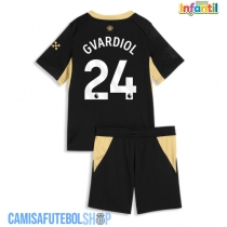 Camisa de time de futebol Manchester City Josko Gvardiol #24 Replicas 2º Equipamento Infantil 2026-27 Manga Curta (+ Calças curtas)